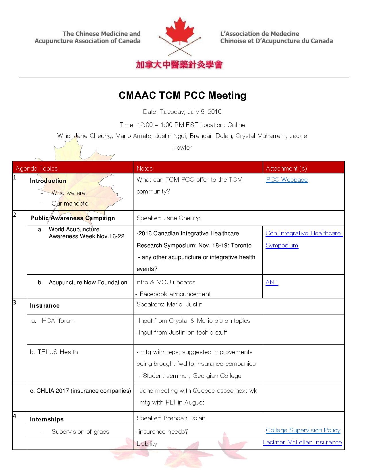 TCM PCC agenda 2016-07-05